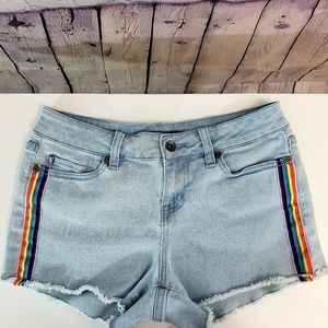 Blackheart low rise shorts, rainbow Pride size 1